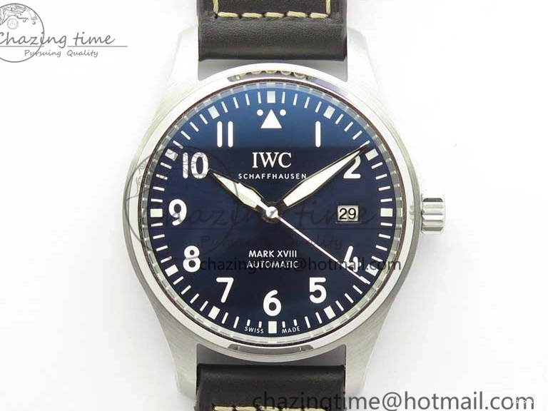 MIROTIME 0105 MARK XVIII Le Petit Prince IW327004 SS FKF 1:1 Best Edition Blue Dial On Brown Leather Strap Trendsetting 7117